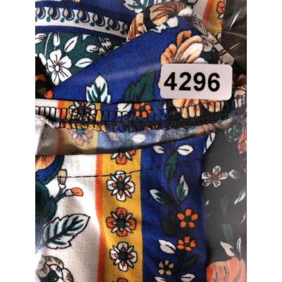 London Times Dress Floral Border Pattern 3/4 Sleeve Shift Mini Multicolor NWT 10 - Picture 11 of 11